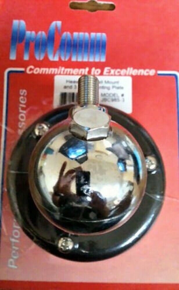 ProComm JBC985-3 CB Radio Spring Whip Antenna Ball Mount 3.5 Inch with Lug Connector
