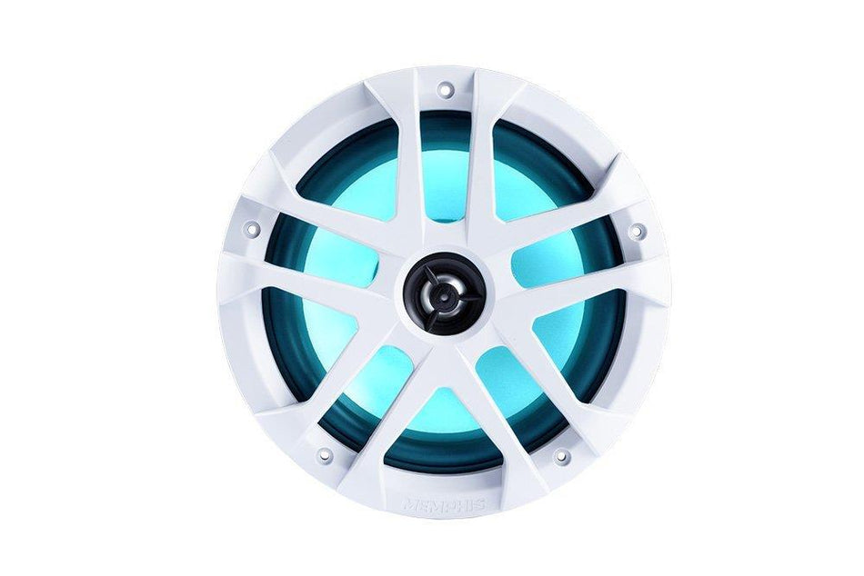 Memphis MXA80L 8" 2-Way Marine Speakers with RBG LED Lighting 120W Peak 60W RMS