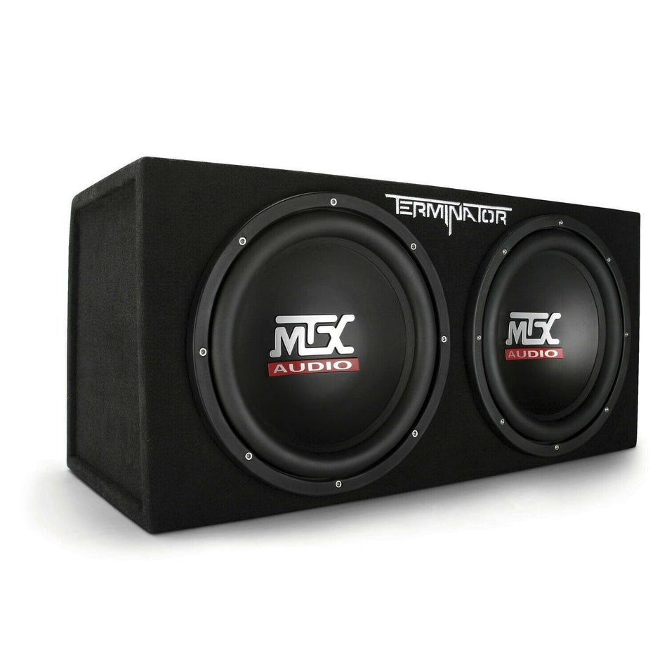 MTX TNE212D 12-Inch 1200-Watt Dual Loaded Subwoofer Box Enclosure