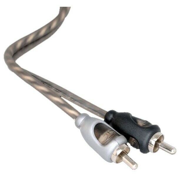 Rockford Fosgate RFI-20 Twisted Pair 20 Feet RCA Cable with Woven Outer Shield