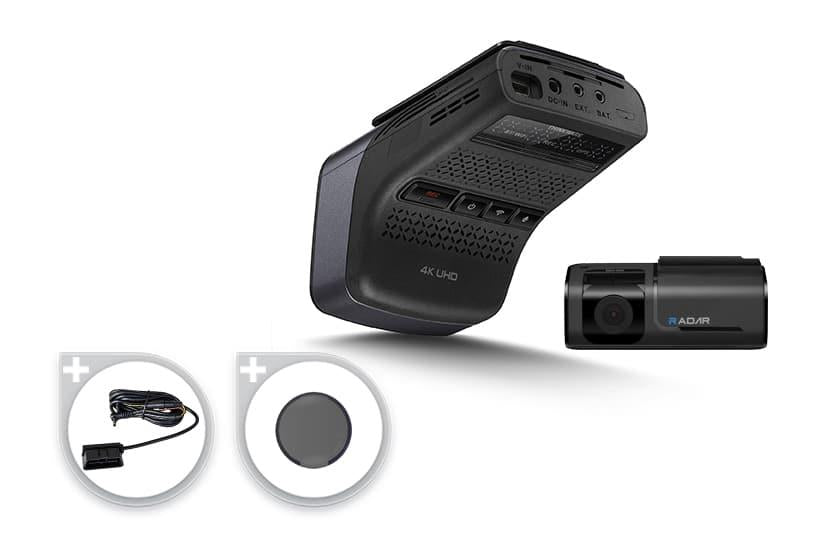 Thinkware TW-U3000D64CO-NA1 Front & Rear GPS Night Vision 152° Dash Cam Bundle