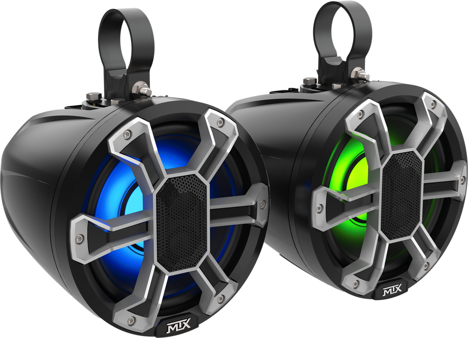 MTX PS65C-BP Coaxial Speaker Pods 6.5 Inch Marine 85W RMS RGB Lighting