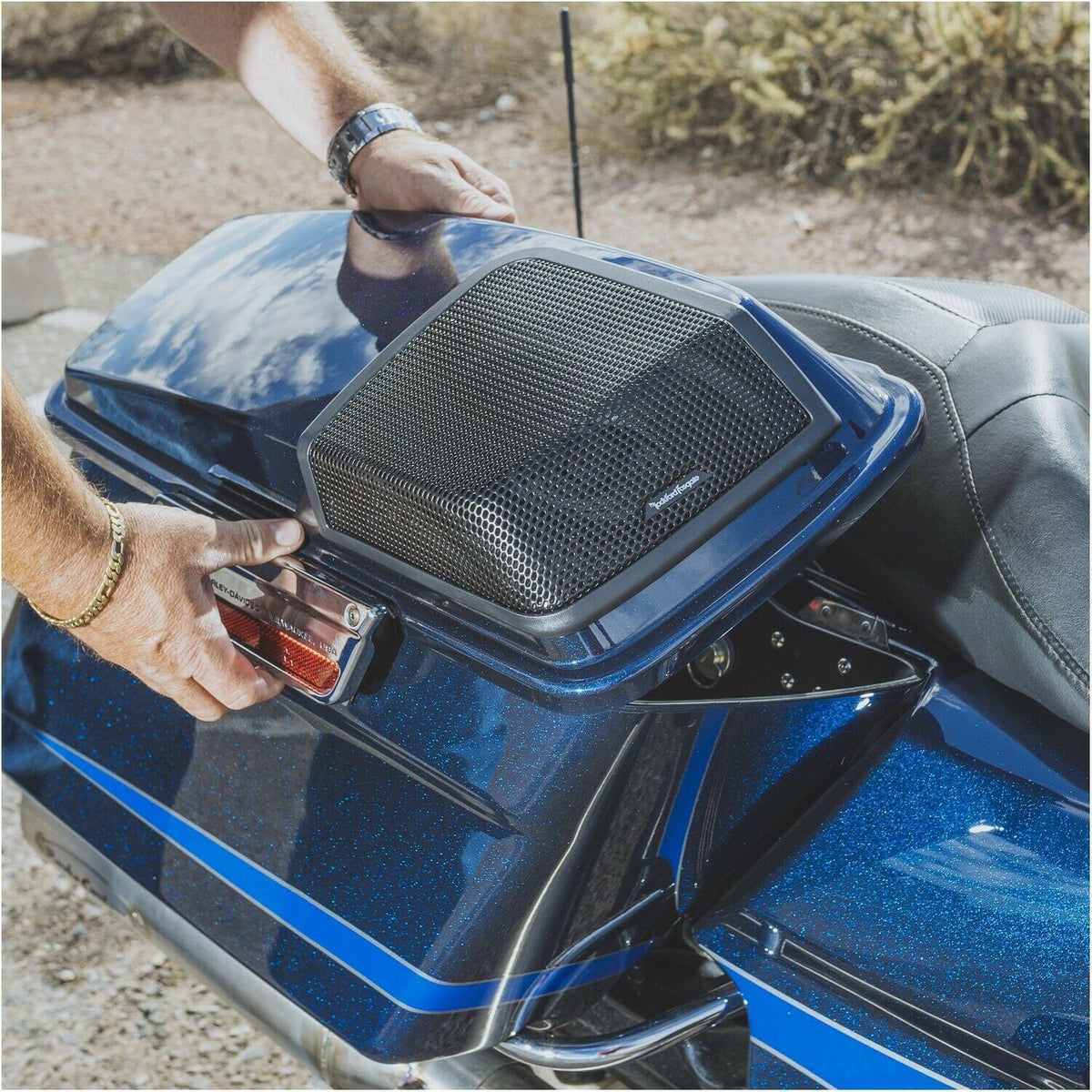 Rockford Fosgate TMS69BL9813 6x9 Bag Lid Speaker Audio Kit Compatible with Harley 98-13