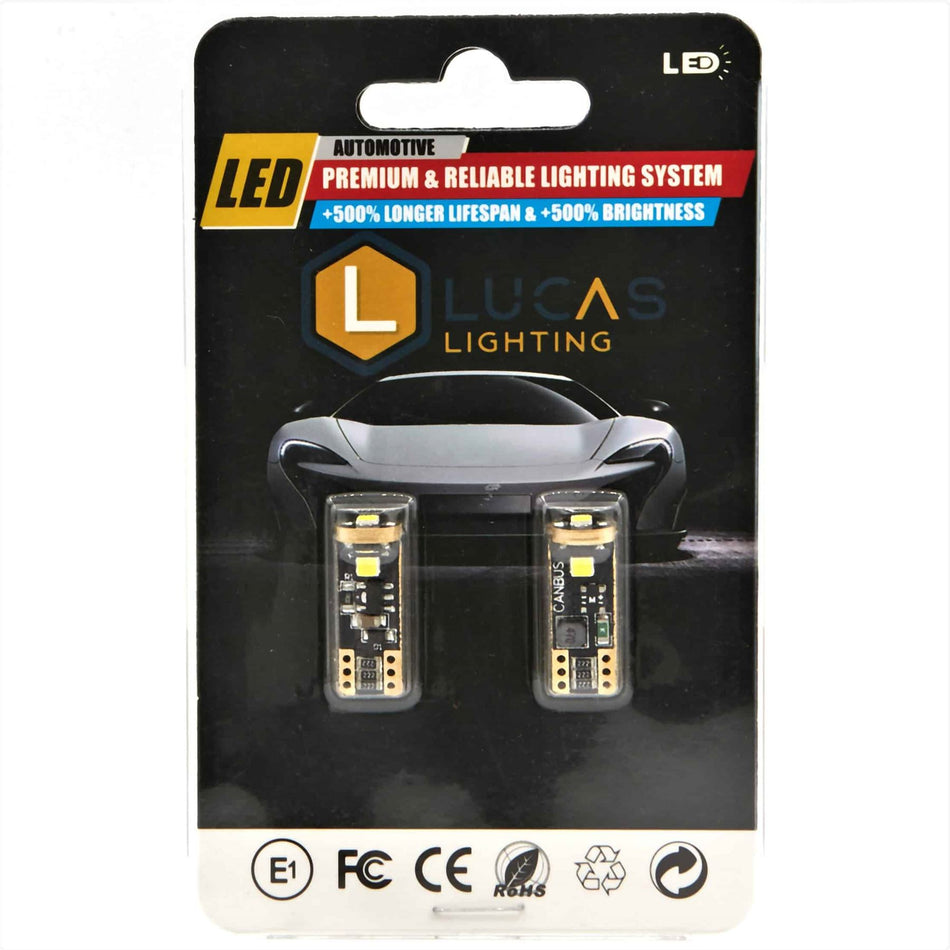 Lucas Lighting L-T10D T10 194 Digital CANBUS High Output Bulb Pair White