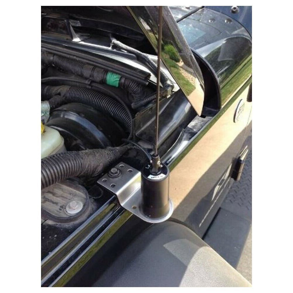 Accessories Unlimited AUJ1 CB Antenna Fender Mount Compatible with Jeep Wrangler KJ1 2007+