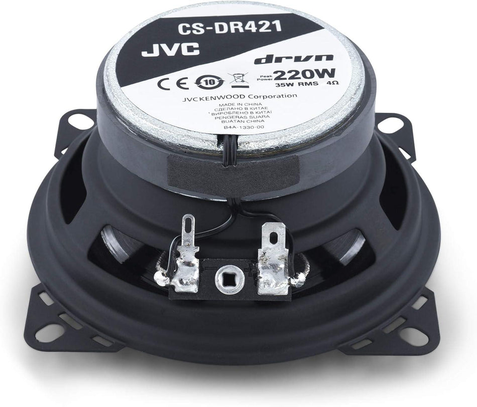 JVC CS-DR421 DRVN Series 4" 2-Way Coaxial Speaker Pair 220W Peak 35W RMS