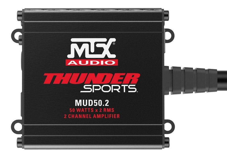 MTX MUD50.2 100 Watts RMS 2 Channel Thunder Amplifier Amp Compatible with Polaris