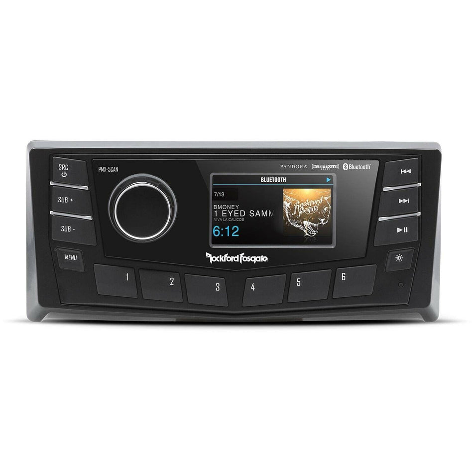 Rockford Fosgate PMX-5CAN Marine Stereo 2.7 In Digital LCD Bluetooth Boat Radio