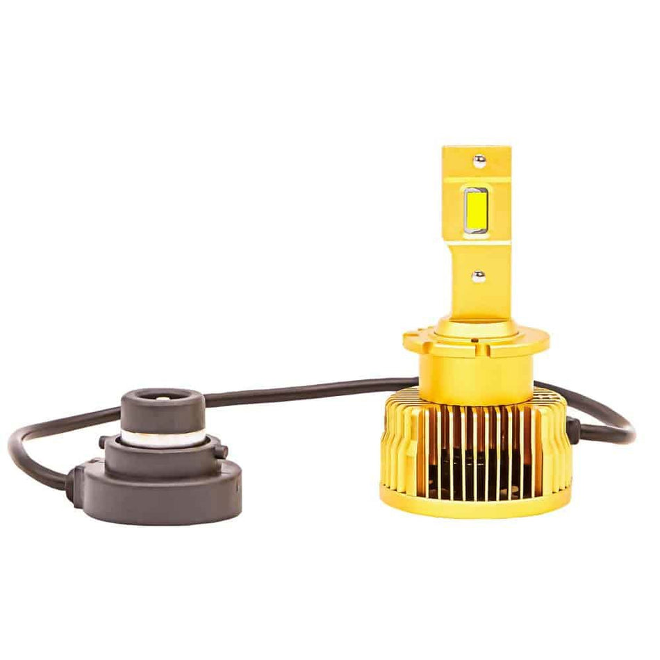 Lucas Lighting H2L-D4S Headlight Bulbs HID to LED 12K Lumens Output Per Pair Complete Replacement Kit