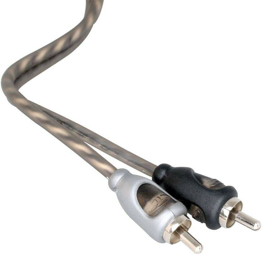Rockford Fosgate RFI-3 Twisted Signal 3 Feet RCA Cable with RFI and EMI Noise Rejection