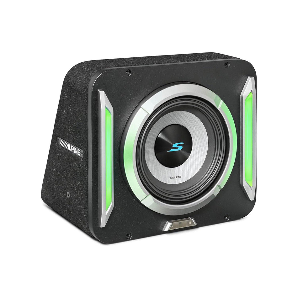 Alpine S2-SB8 S-Series 8" Loaded Subwoofer Enclosure with RGB Lighting