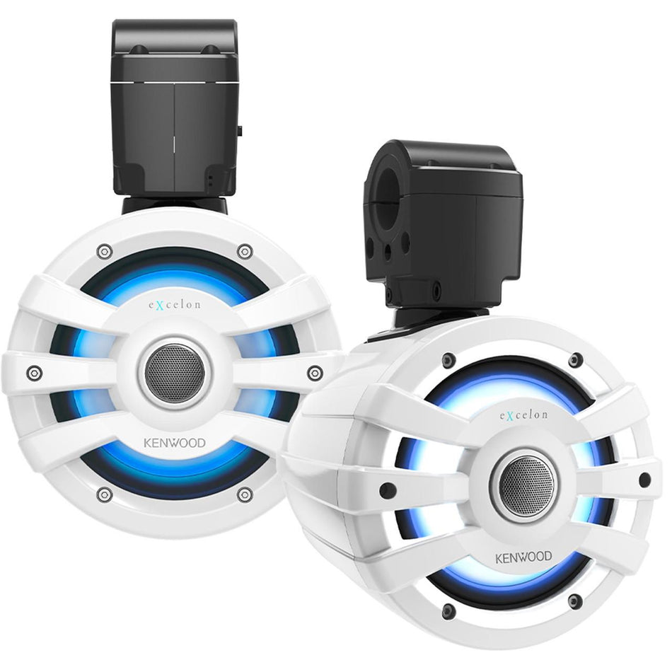 Kenwood XM65TWL 6.5" 2-Way Marine Tower Speaker Pod with RGB LED 75W RMS Power