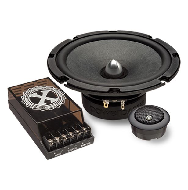 PowerBass 2XL-63C 6.5 Inch Component Speaker Kit with Billet Aluminum CNC Cut Phase Plug