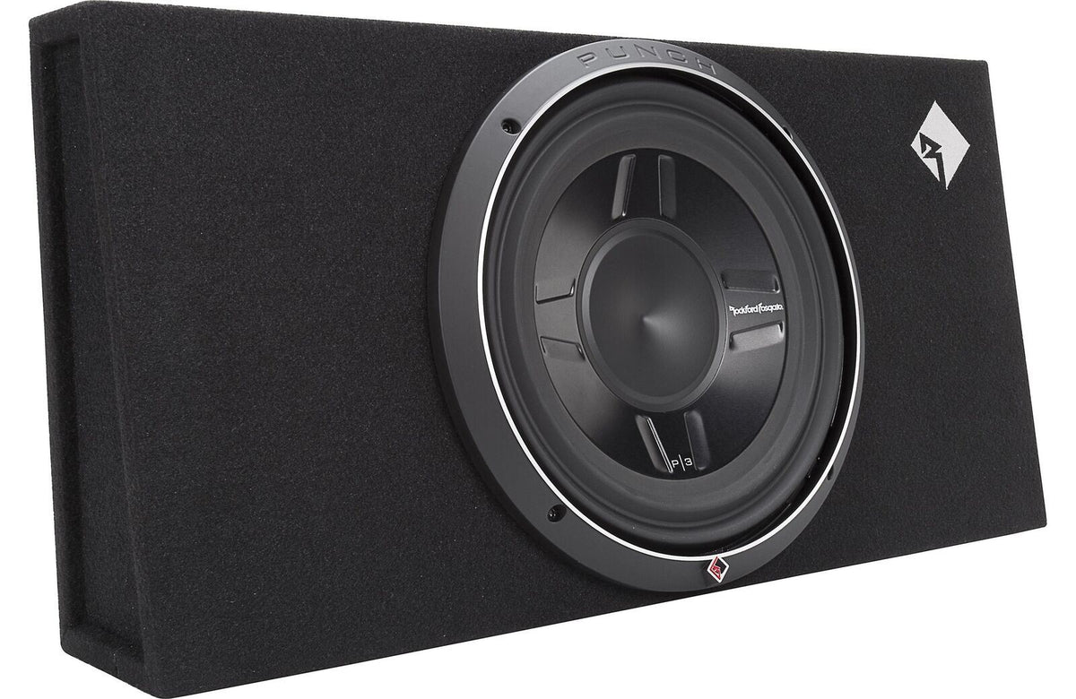 Rockford Fosgate P3S-1X12 Punch Single 12 Inch Subwoofer Shallow Loaded Enclosure