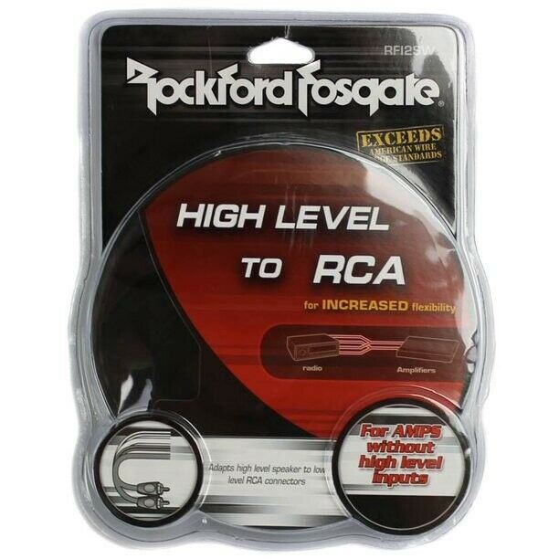 Rockford Fosgate RFI2SW Speaker Line to Male RCA Adapter