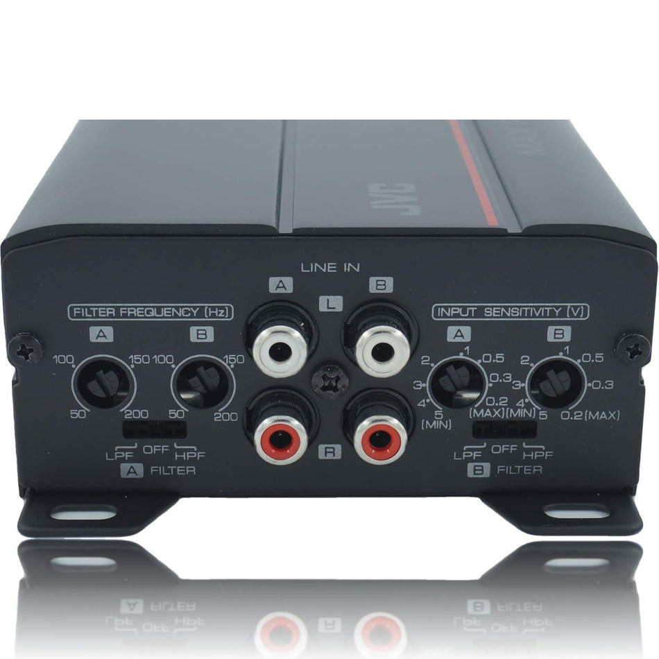 JVC KS-DR1004D DRVN Series Compact Amplifier 4-Channel Class D 400W Max Power