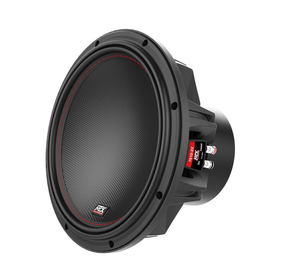 MTX 7512-22 12 Inch 750 Watts 2 Ohm Dual Round Subwoofer 1500 Watts Peak Power Handling