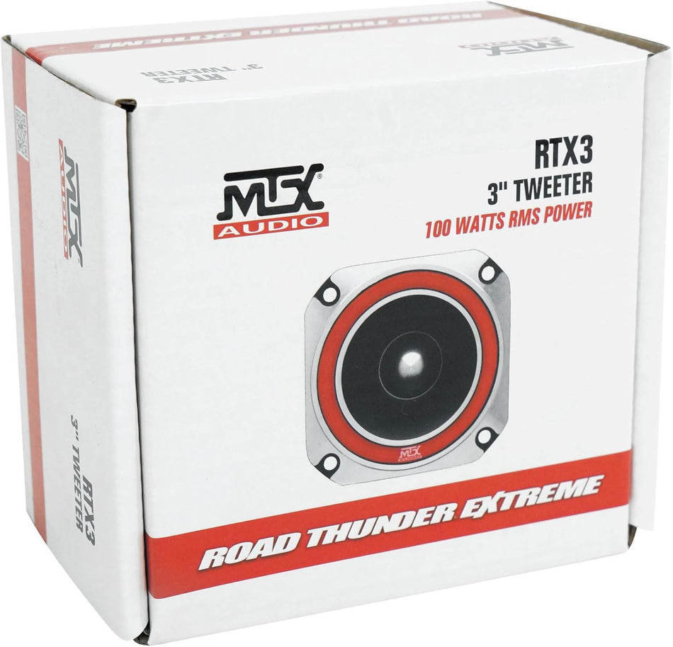 MTX RTX3 RoadThunder Extreme 3" Bullet Tweeter 100W RMS 4-Ohm Single Voice Coil