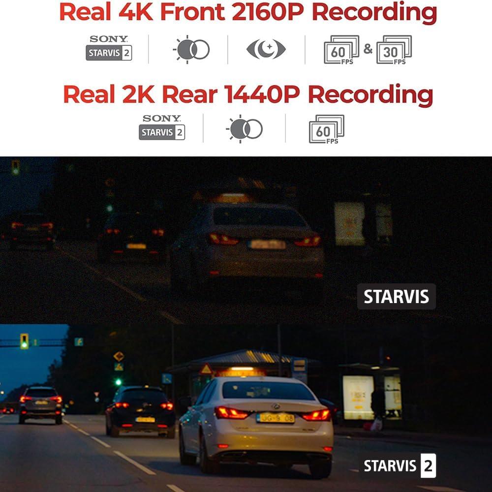 Thinkware TW-U3000PRODH 4K Front & 2K Rear Dash Camera Kit with Hardwire