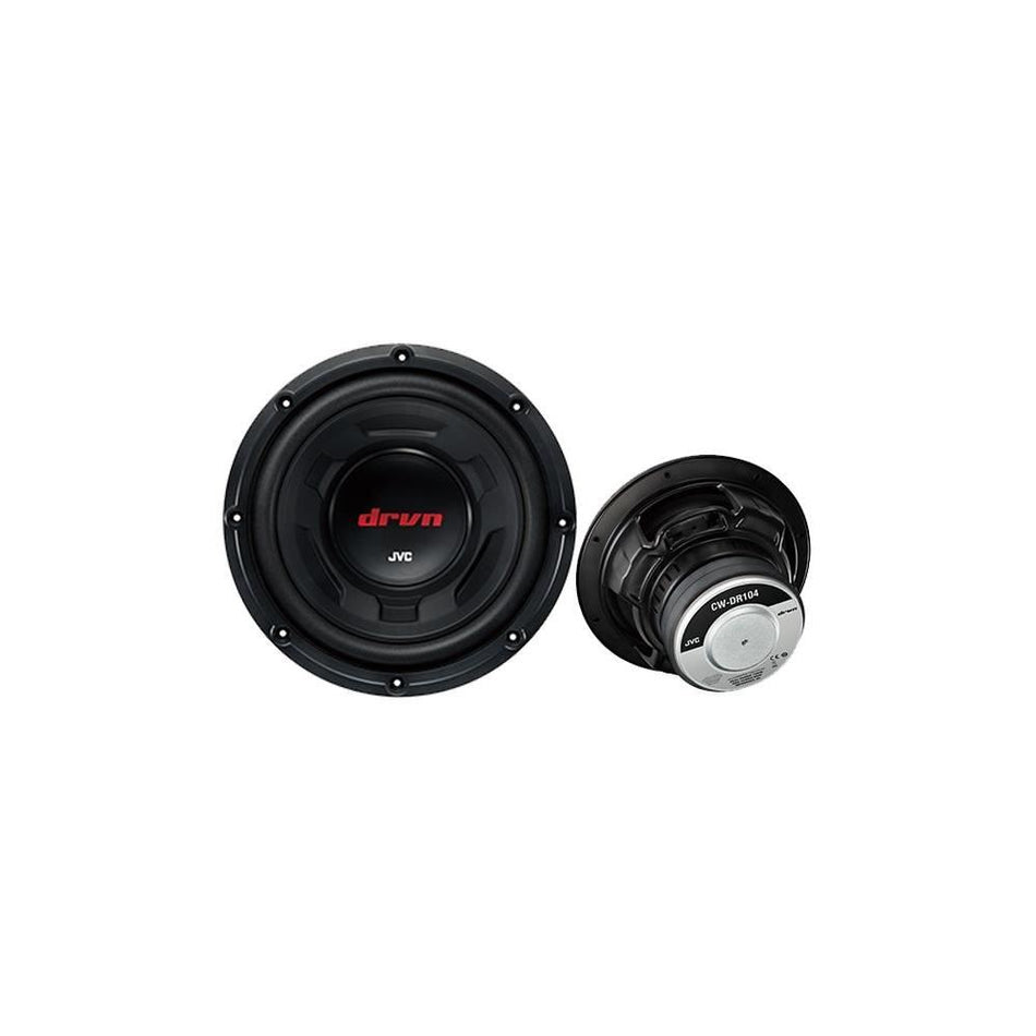JVC CW-DR104 10" DRVN Series Subwoofer 6-Layer Voice Coil 1300W Peak 300W RMS