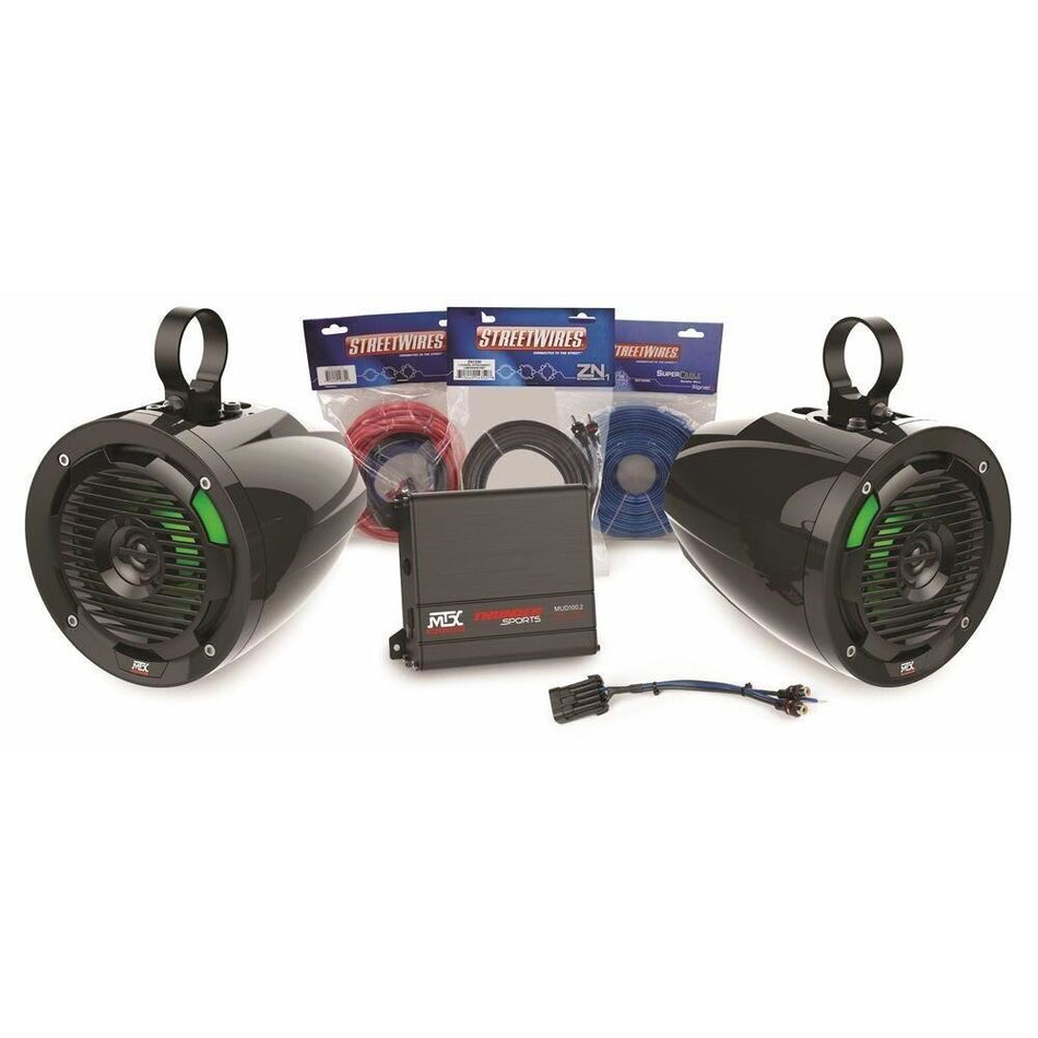 MTX UNI-1-PRCAA Universal UTV Kit with Amplifier & 2 Roll Cage 6.5" Speaker Pods