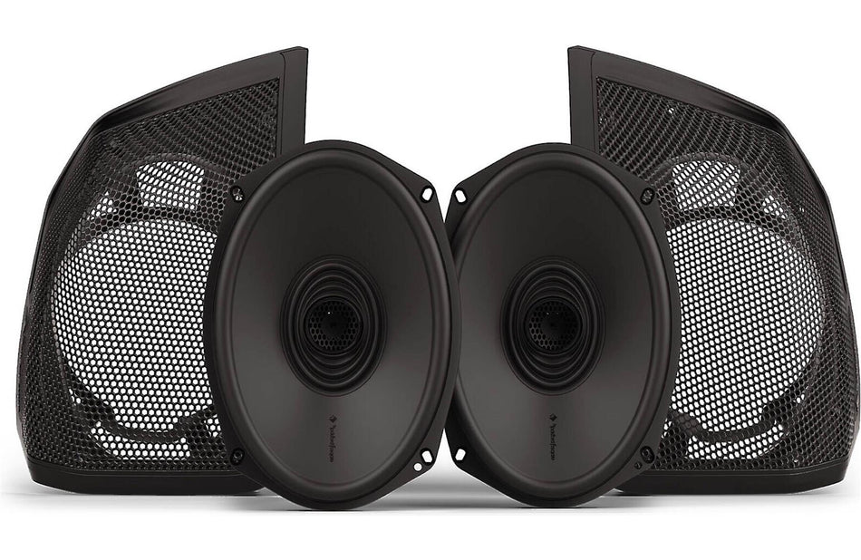 Rockford Fosgate HD24BL69 6x9" Saddlebag Cut-In Speaker Kit for Harley Davidson