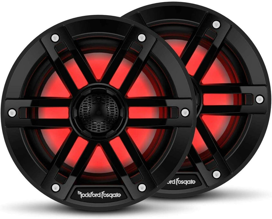 Rockford Fosgate M1-6B Color Optix 6 Inch 2 Way Coaxial Multicolor LED Marine Speaker Pair