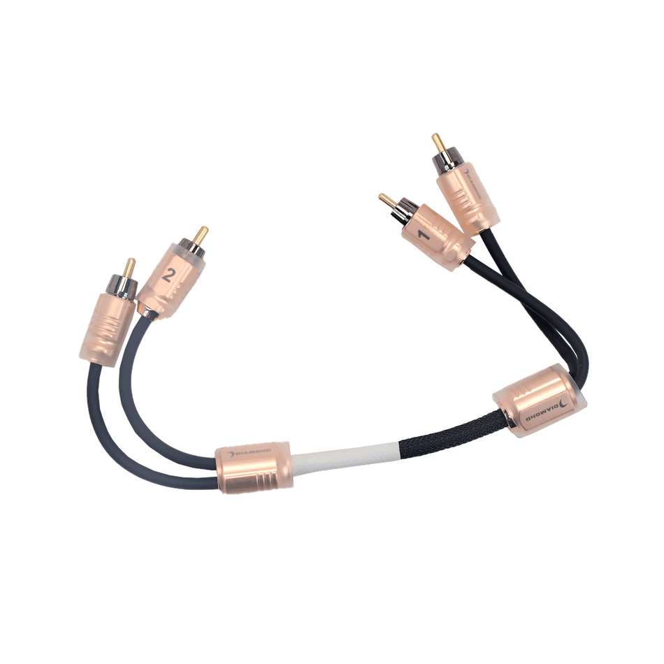Diamond Audio HX1 2-Channel RCA Cable Oxygen-Free Copper Dual Twist Pair 1 Ft