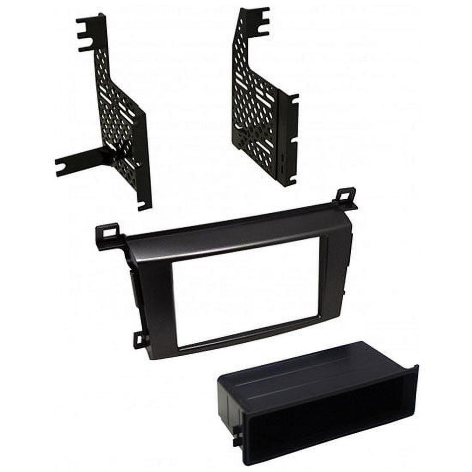 PAC TOYK995 Single or Double DIN Dash Kit ISO w/Pocket for Toyota RAV4 2013-2018
