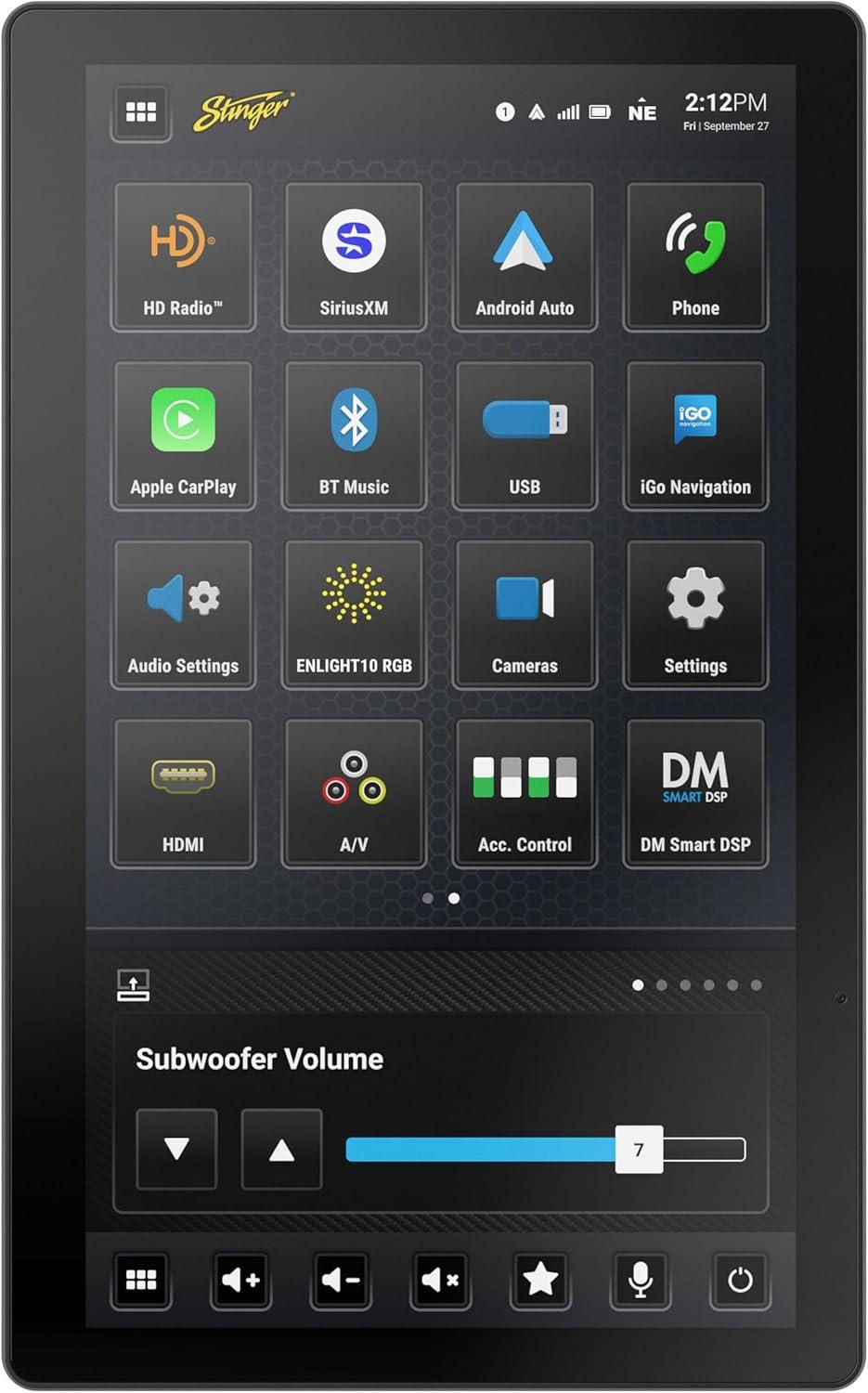 Stinger HORIZON12 IX212 Floating Multimedia Receiver 12.8" Full-HD Display