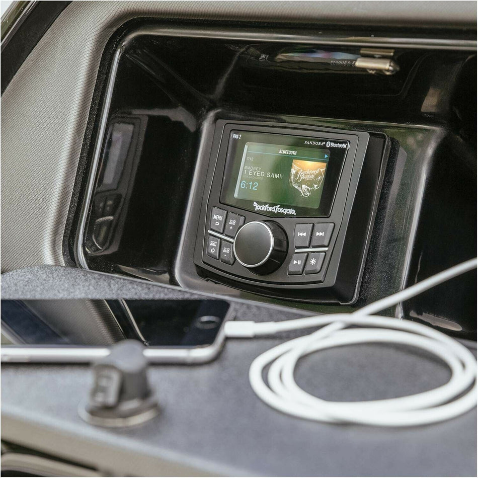 Rockford Fosgate PMX-2 Compact Marine Digital Media Receiver with 2.7 Inch Display
