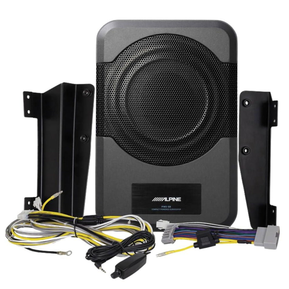 Alpine PWE-S8-WRA 8" Compact Powered Subwoofer 120W RMS For Jeep Wrangler JKU