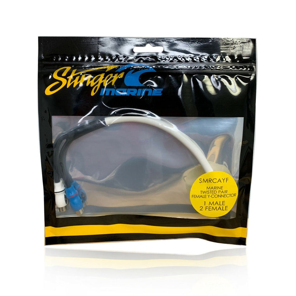 Stinger SMRCAYF Marine Grade Female Y Interconnect Cable Boat Powersports