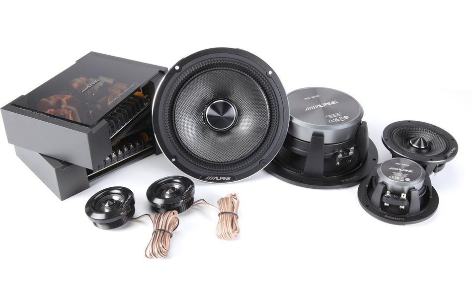 Alpine HDZ-653S Status Hi-Res Series 6.5" 3-Way Slim Fit Component Speaker Set