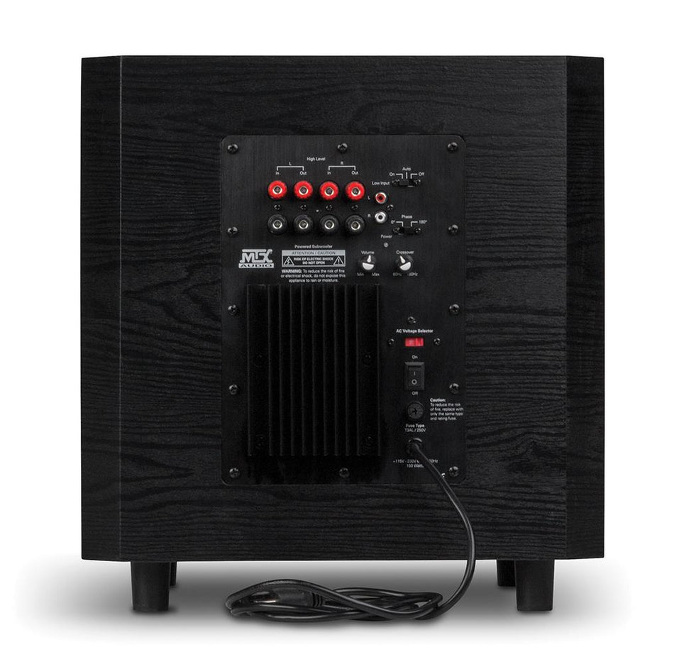 MTX TSW12 12" Vented Powered Home Theater Subwoofer Class A/B 150W Max Power