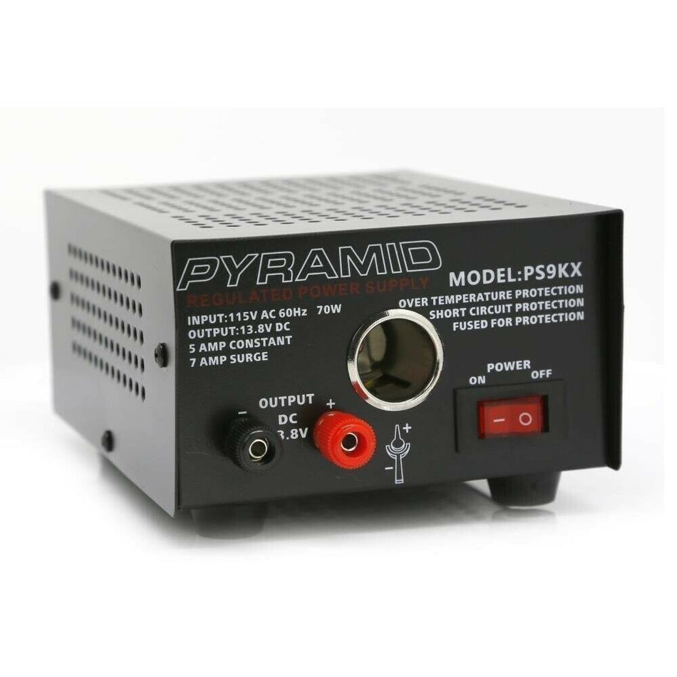 Pyramid PS-9KX 5 Amp Bench Power Supply w/Cigarette DC Lighter Plug