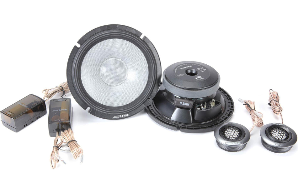 Alpine R2-S65C R-Series 6.5" Component 2-Way Speakers Hi-Res Audio 300W Peak