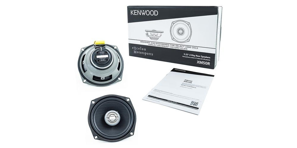 Kenwood XM50R Coaxial Speaker 5.25 Inch for 1998 to 2013 Harley Motorcycles