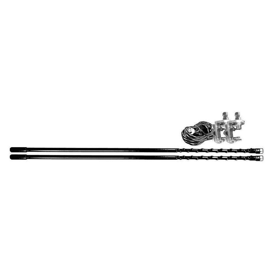 Aries 10816 Dual Antenna Mirror Mount Kit - Black