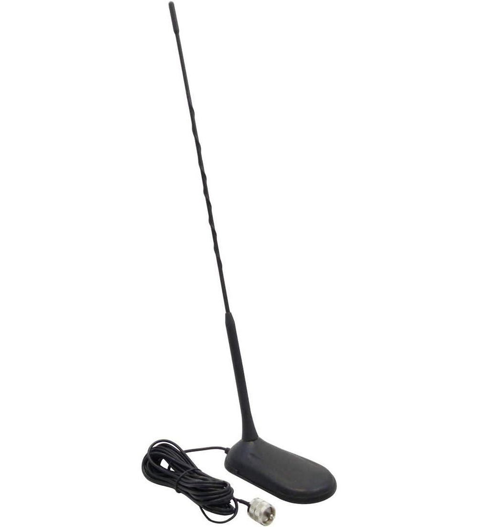 KALIBUR - KMAG2 18" Tall Low Profile Magnetic Mount CB Antenna with Built-in Shock Spring, 18' Coax Cable & Connector