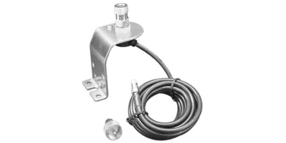 Accessories Unlimited AUC10K Tall Fender/Hood CB Antenna Mount with Coax Cable