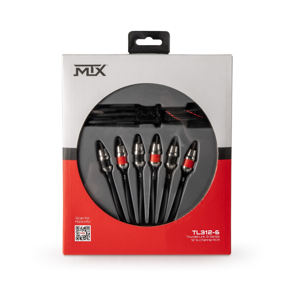 MTX TL312-6 ThunderLink 3-Series 6 Channel 12ft RCA Cable Hi-Flex OFC Wire
