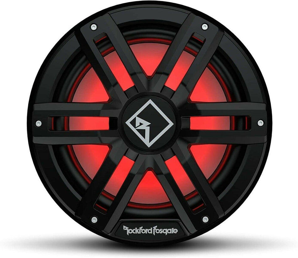 Rockford Fosgate M2D2-12SB Color Optix 12 Inch DVC 2 Ohm Multicolor LED Marine Subwoofer