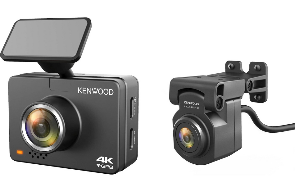 Kenwood DRV-A610WDP Front & Rear Camera Kit 2 Inch Screen with 4K HD Recording Sony Image Sensor Black