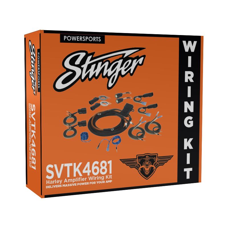 Stinger SVTK4681 2/4 Channel Universal Amp Wiring Kit Compatible with Harley 1998 +