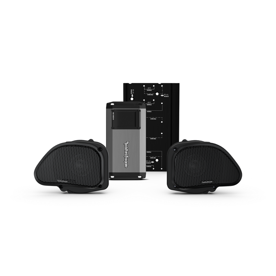 Rockford Fosgate HD9813RG-STG2 Stage 2 Fairing Speakers 800-Watt Amplifier Kit Fits for Harley Davidson 1998-2013