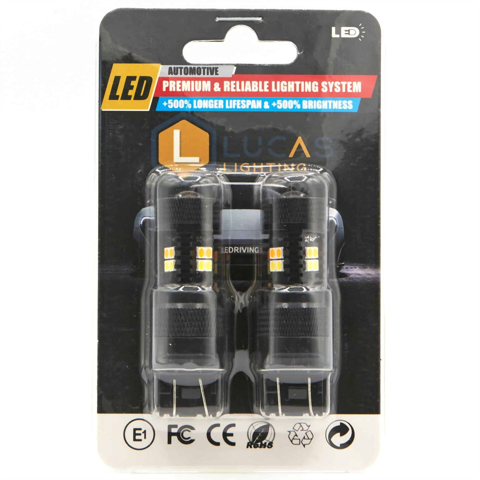 Lucas Lighting L-7443SB Switchback Canbus Bulb 16 LED High Output White & Amber