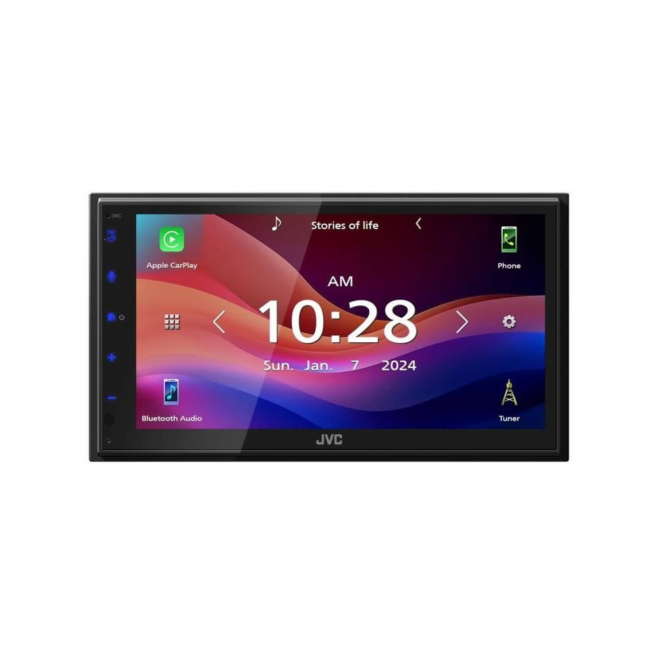 JVC KW-M595BT 6.8" Multimedia Receiver Double-DIN Apple CarPlay with Bluetooth