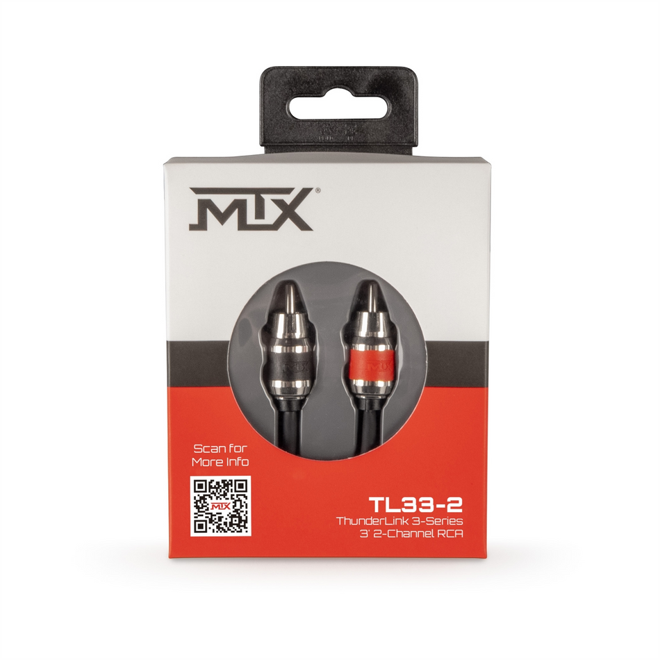 MTX TL33-2 ThunderLink 3-Series 2 Channel 3ft RCA Cable Hi-Flex OFC Wire