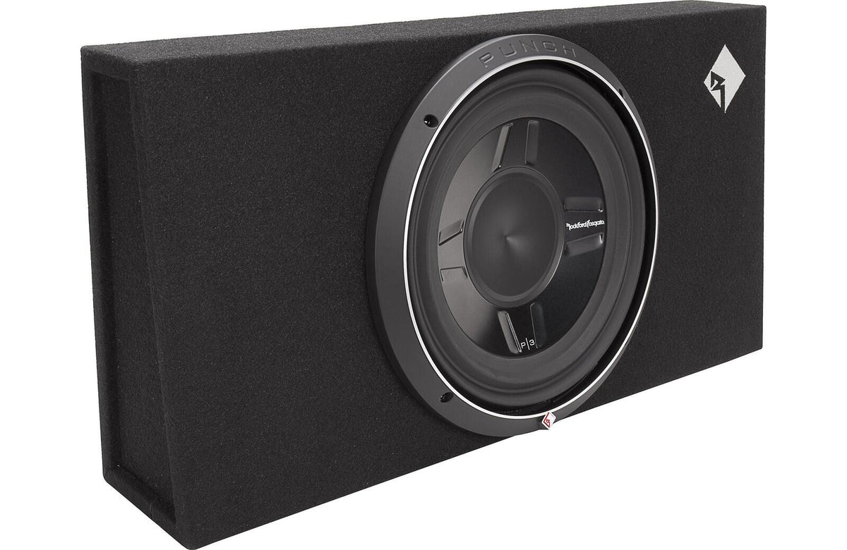 Rockford Fosgate P3S-1X12 Punch Single 12 Inch Subwoofer Shallow Loaded Enclosure